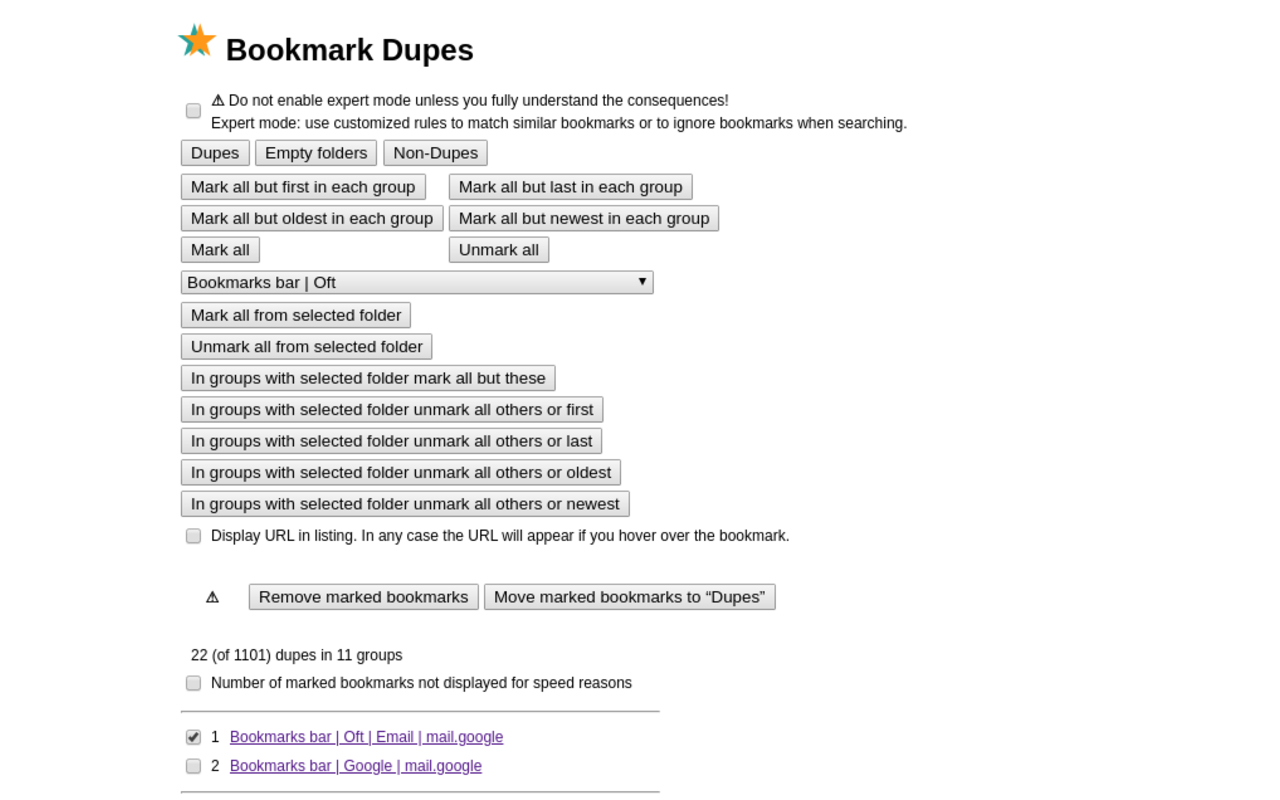 Bookmark Dupes截图1