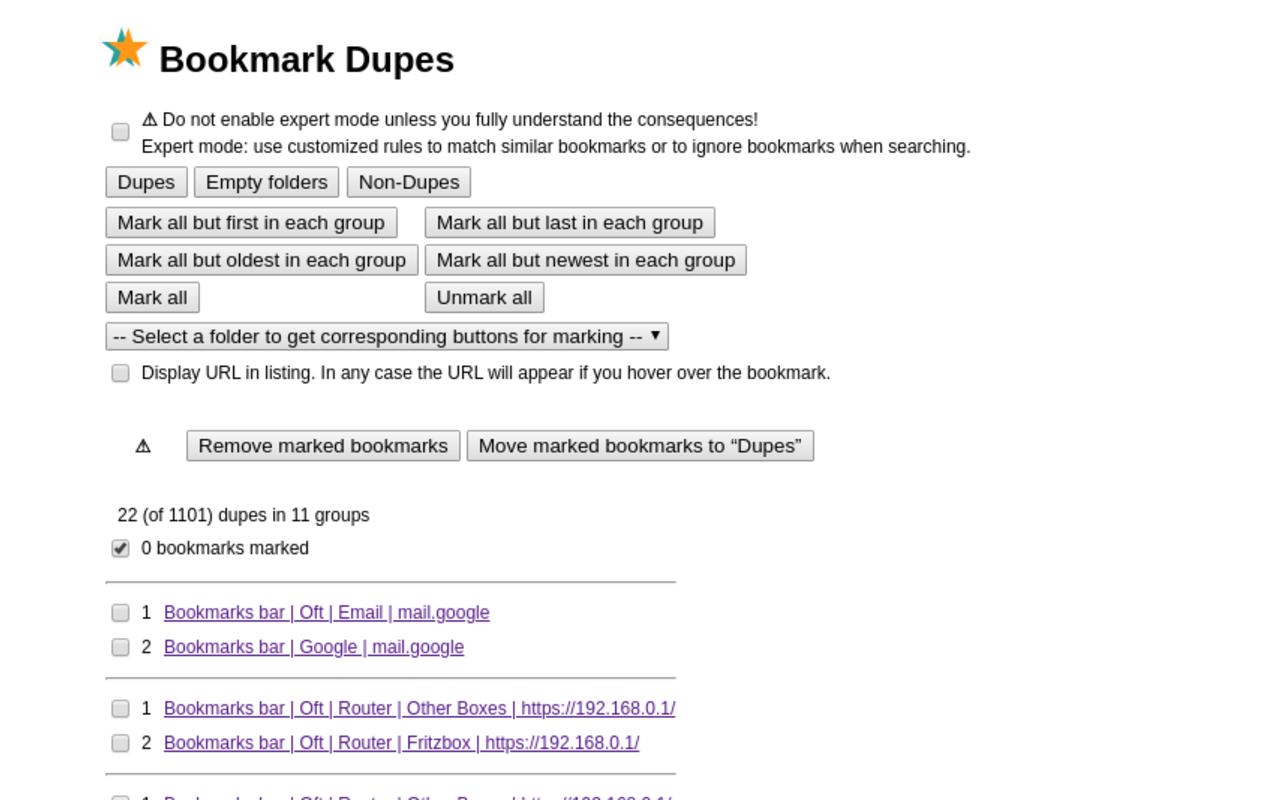Bookmark Dupes截图3