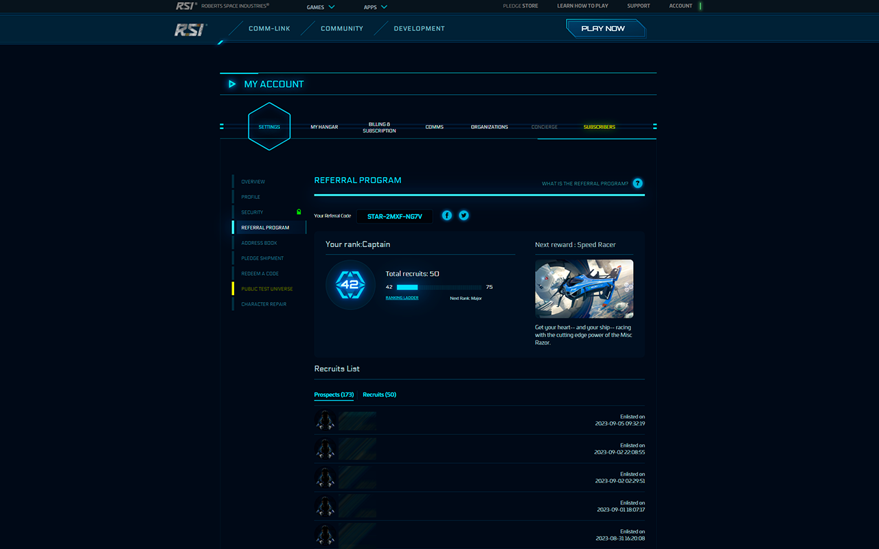 星際公民 - 更好的黑暗 RSI 網路風格截图5