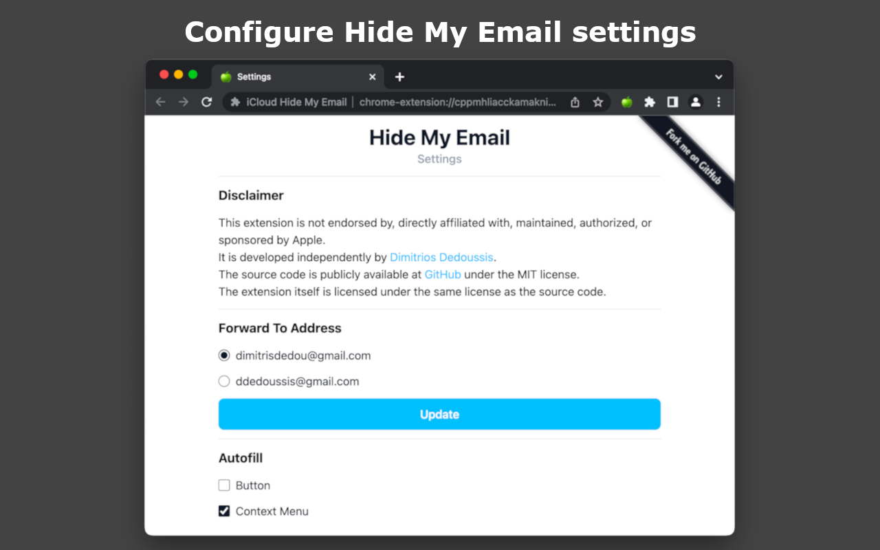 iCloud Hide My Email截图1