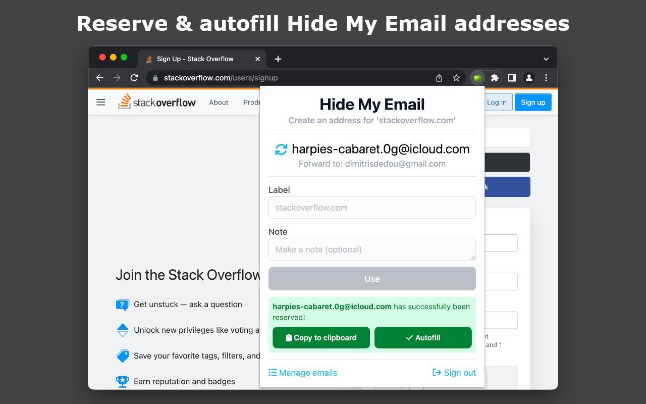 iCloud Hide My Email截图3