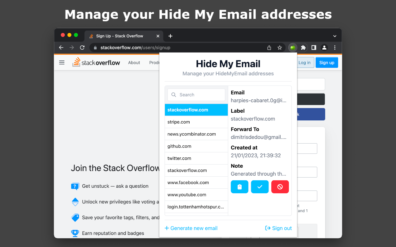 iCloud Hide My Email截图4