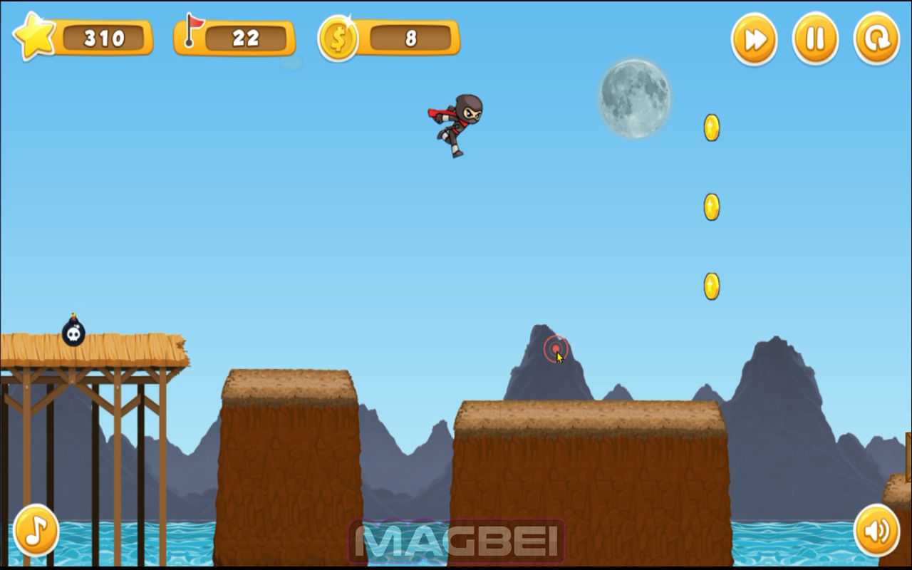 Ninja Run 游戏 - 离线运行截图1