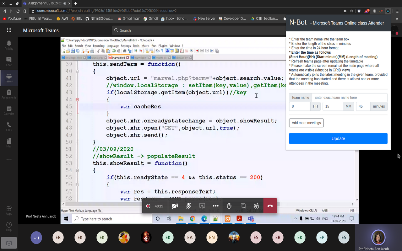 N-bot - Microsoft Teams Online class Attender截图1