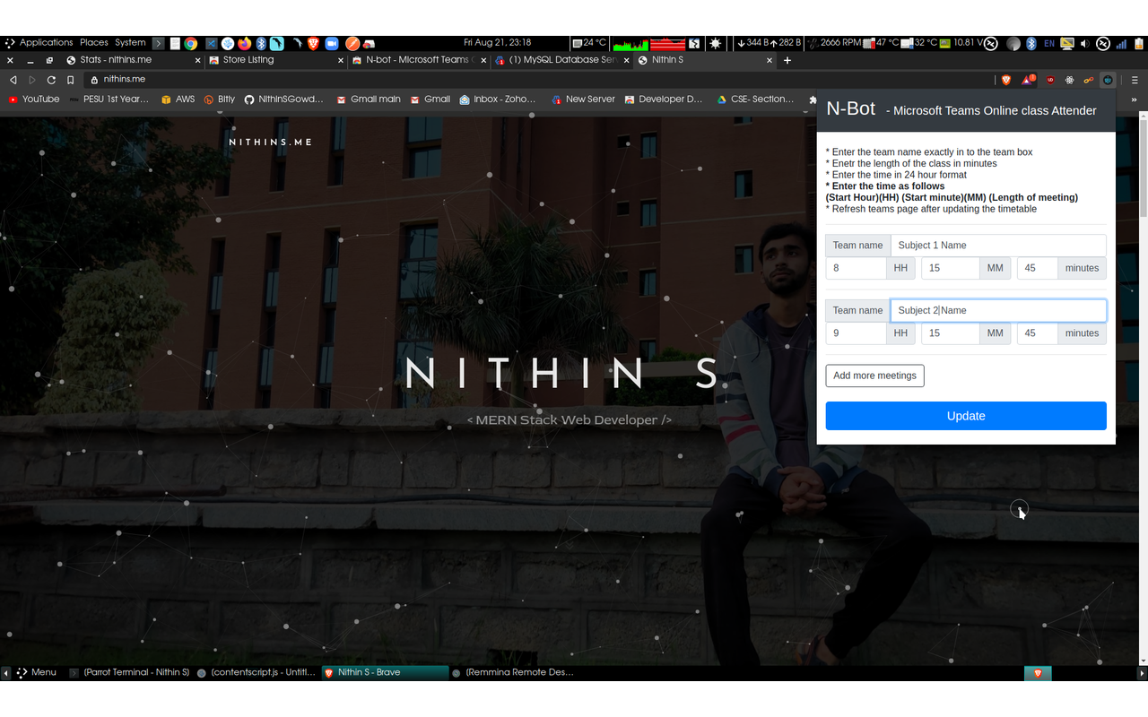 N-bot - Microsoft Teams Online class Attender截图2