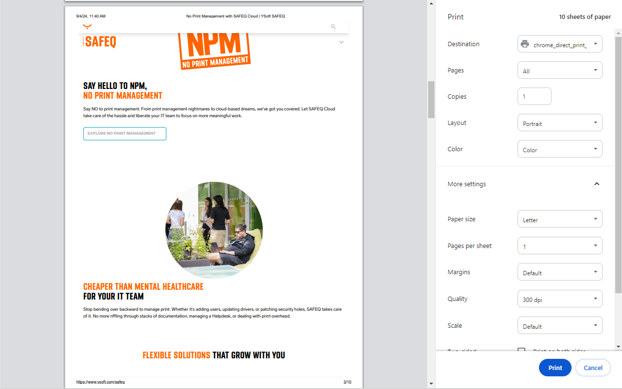 SAFEQ Cloud Chrome Extension截图1