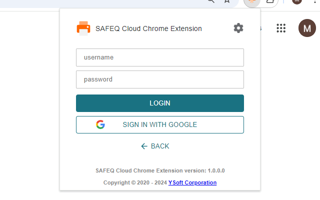 SAFEQ Cloud Chrome Extension截图2