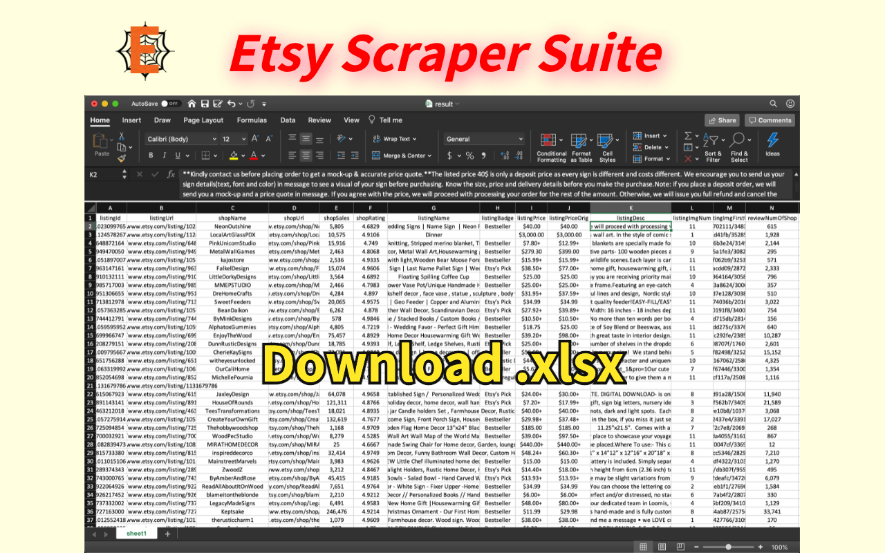 Etsy Scraper Suite截图2