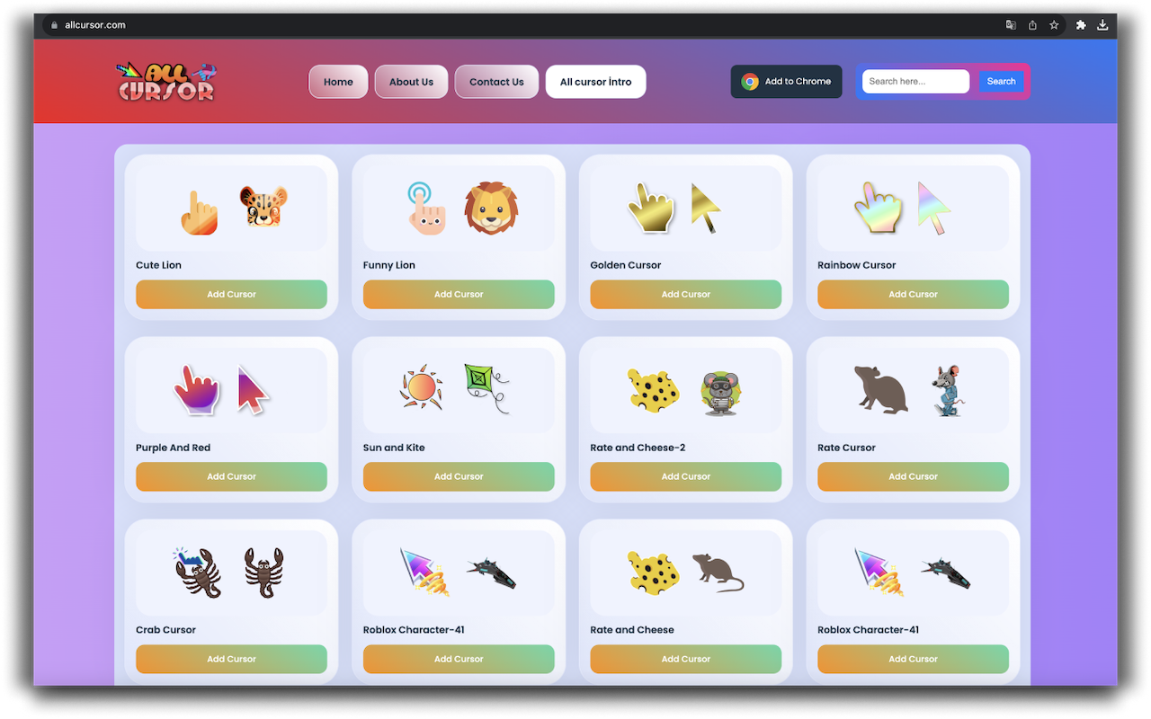 Roblox Characters Custom Cursor截图4