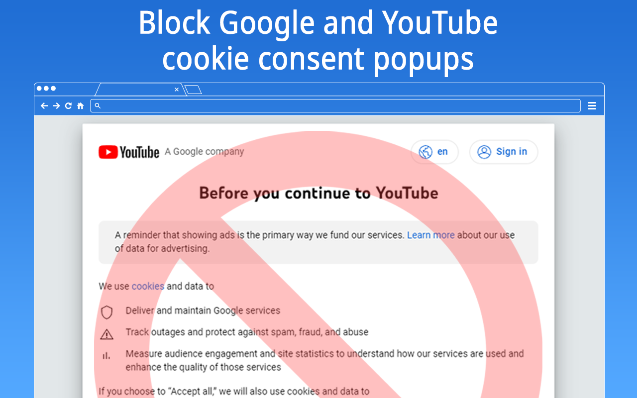 Google & YouTube Cookie Consent Popup Blocker截图1