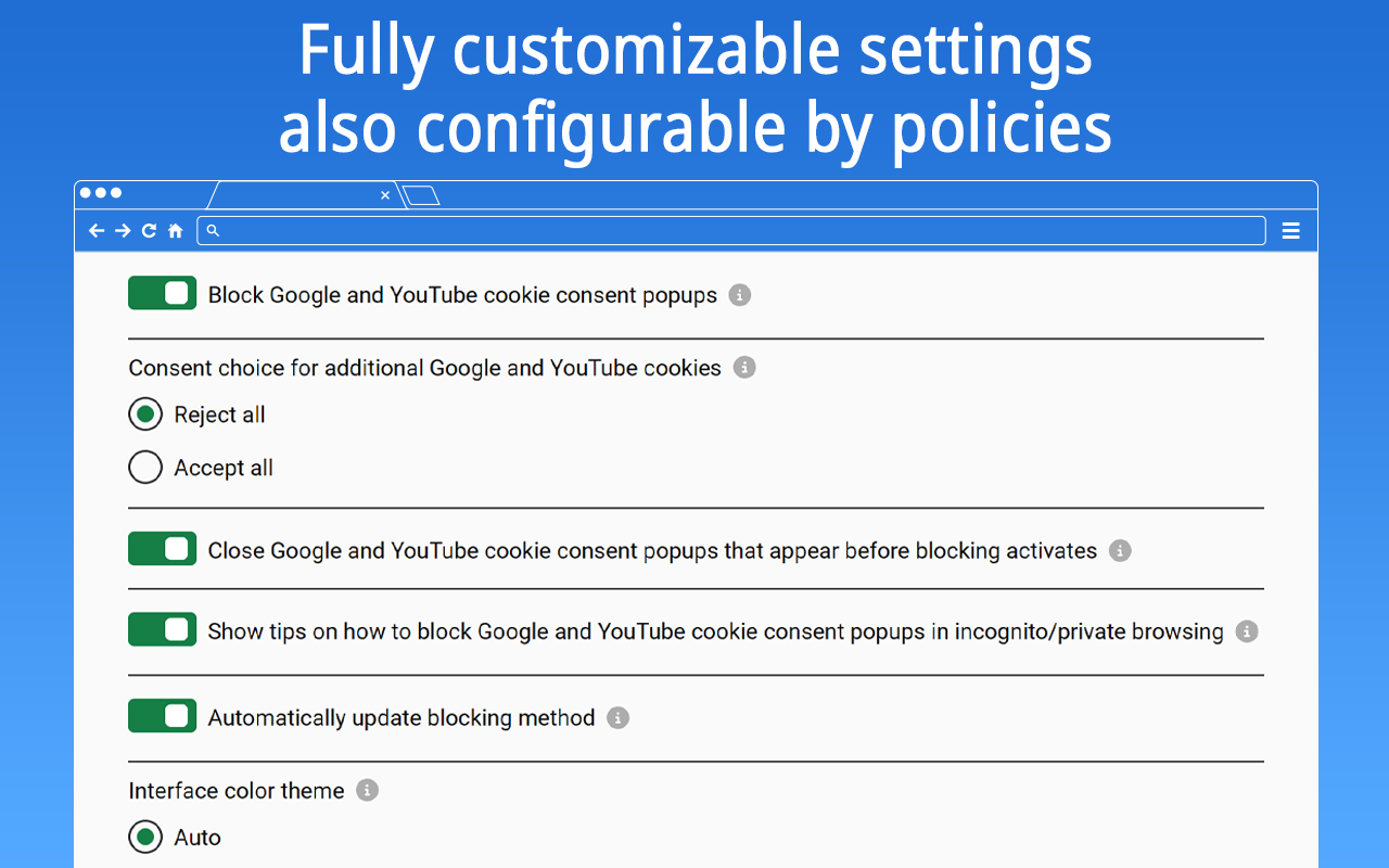 Google & YouTube Cookie Consent Popup Blocker截图2