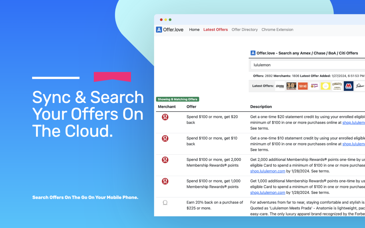 Offer.love - Bank Merchant Card Offer Collector截图4