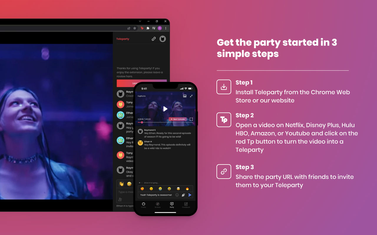 Netflix Party is now Teleparty截图2