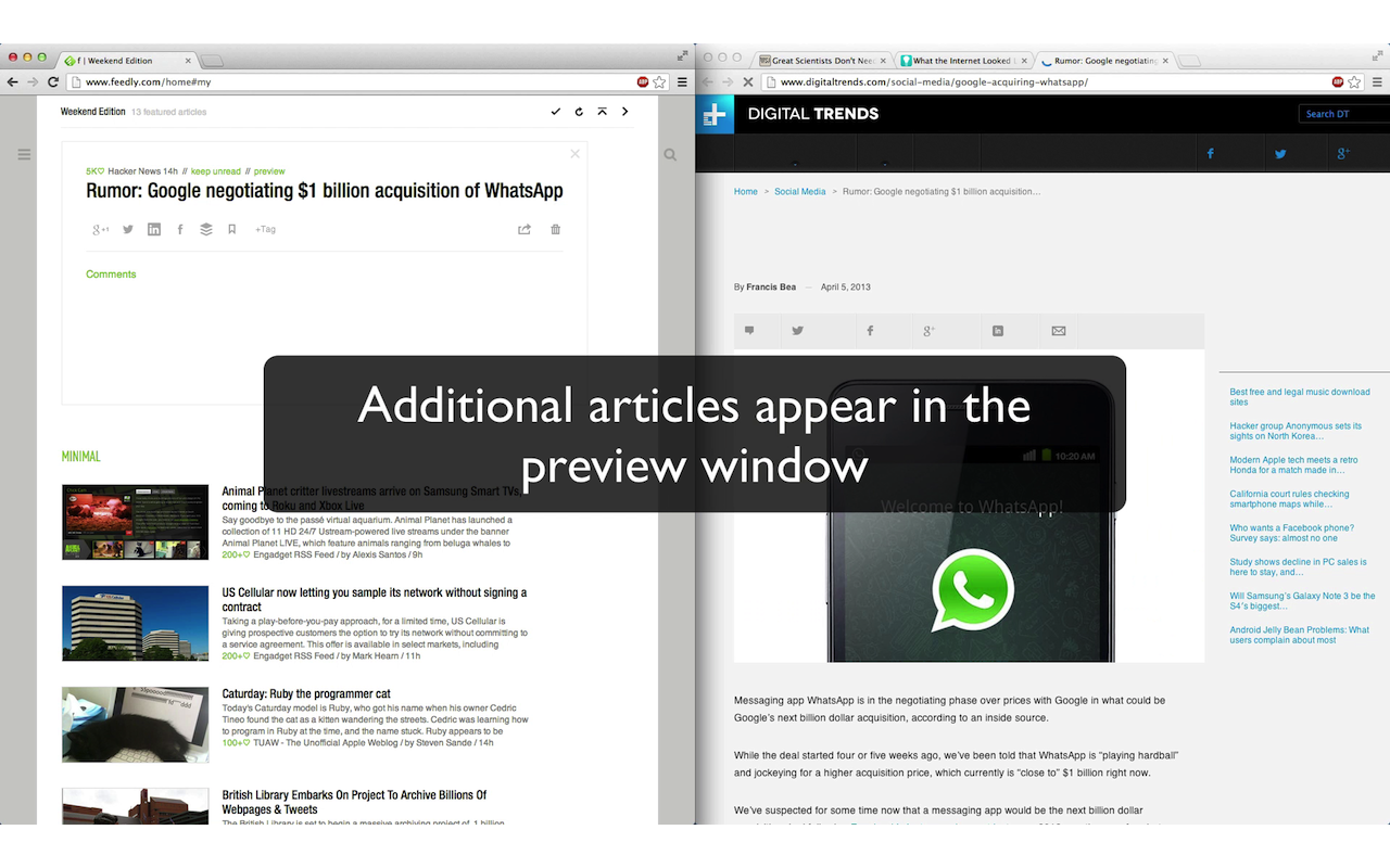 Feedly Preview Window截图2
