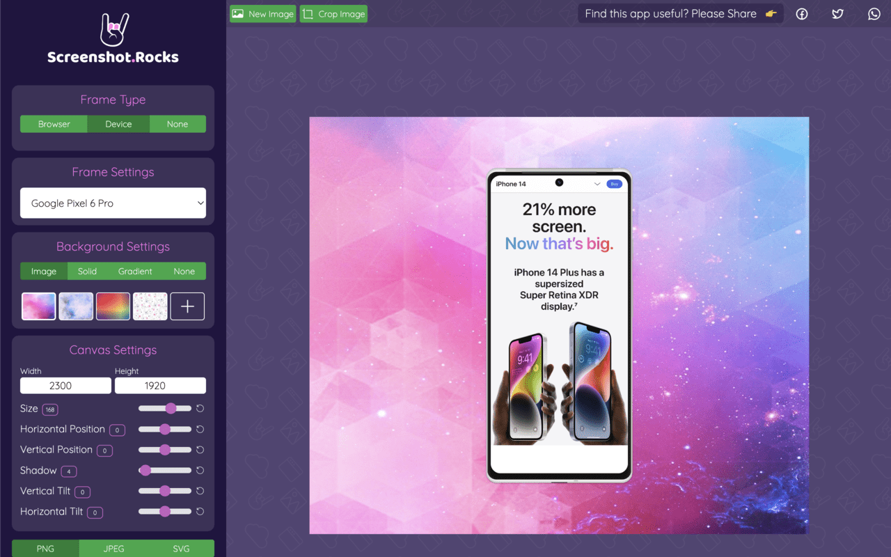 Screenshot.rocks: One-click screenshot capture and design mockups截图1
