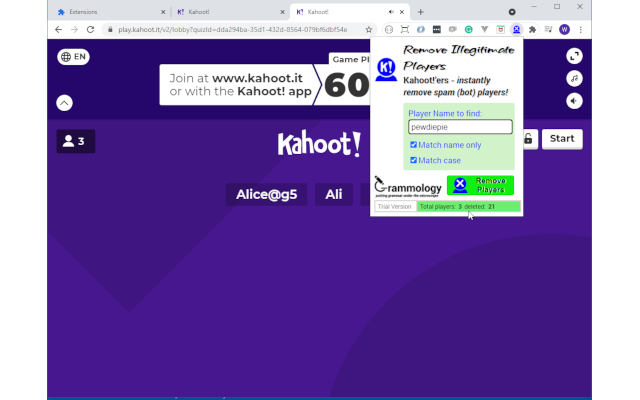 Kahoot!’ers - Remove Illegitimate Players截图5