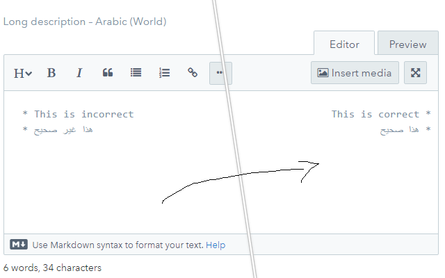 Right-to-left enforcer for Contentful editor截图1