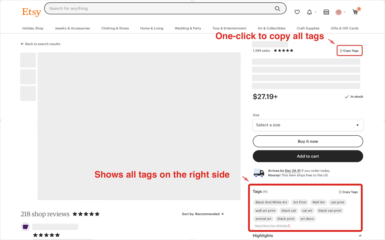 Etags - Etsy Tags Extractor截图1