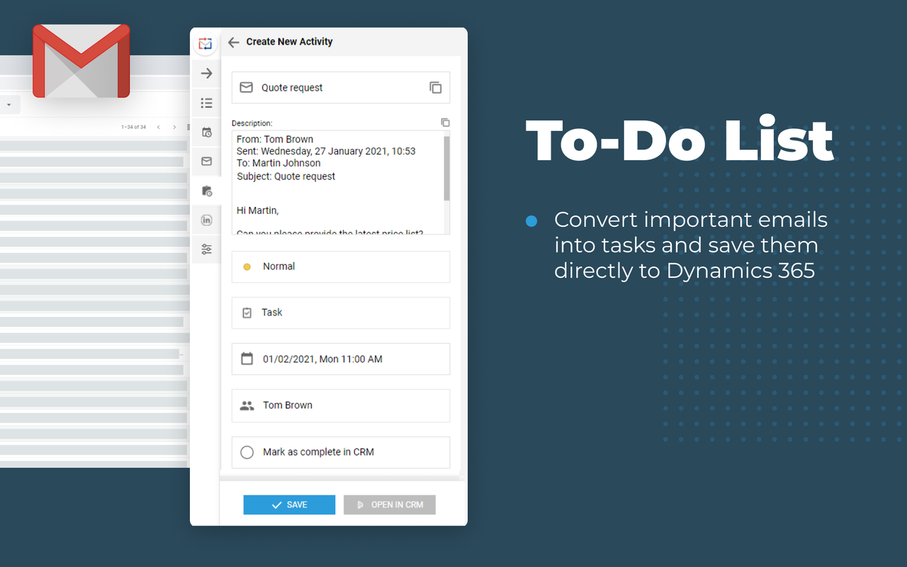 Dynamics 365 Integration for Gmail截图1