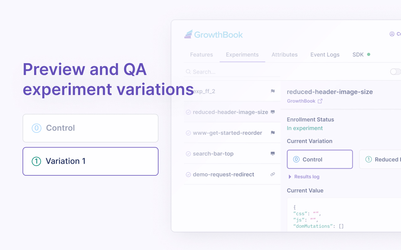GrowthBook DevTools截图1