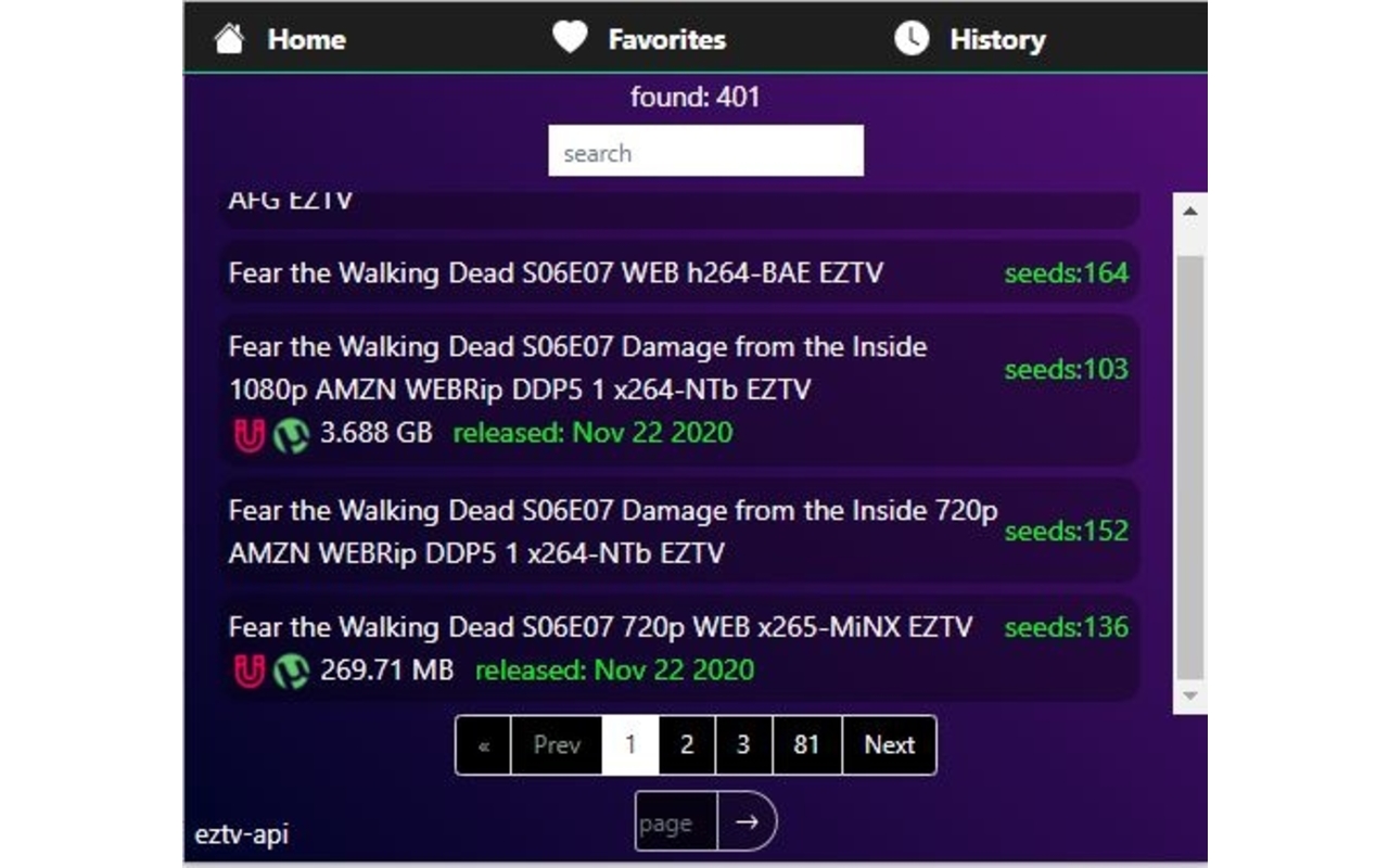 eztv - tv series & shows截图1