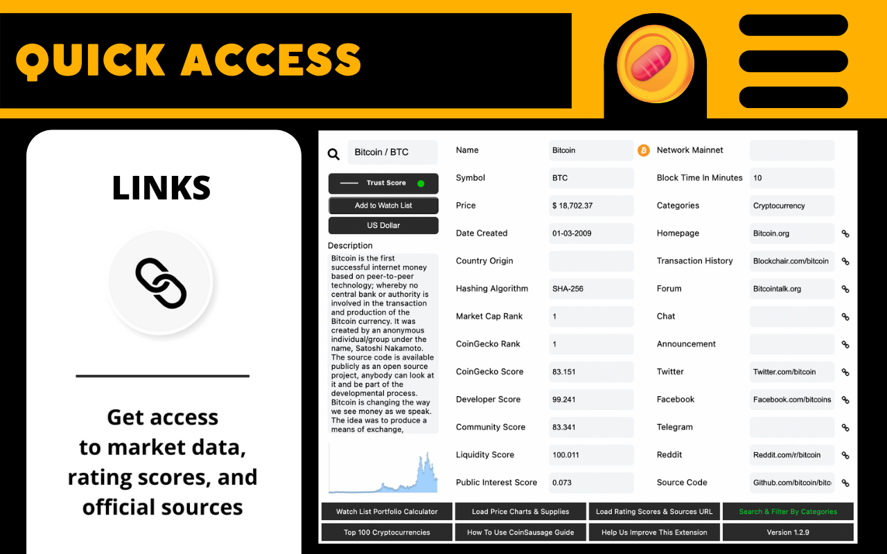 CoinSausage - Market Data: Sources & Charts截图5
