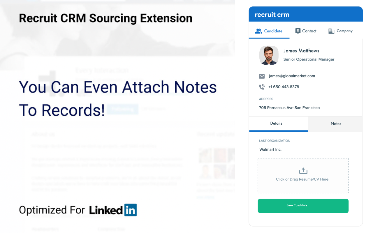 Recruit CRM Sourcing Extension截图4