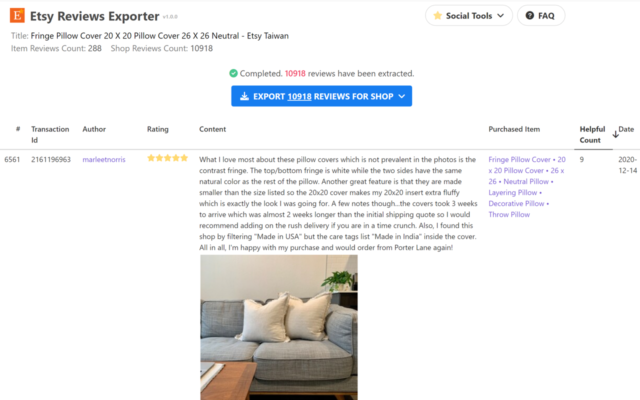 Etsy Reviews Downloader | Images截图1