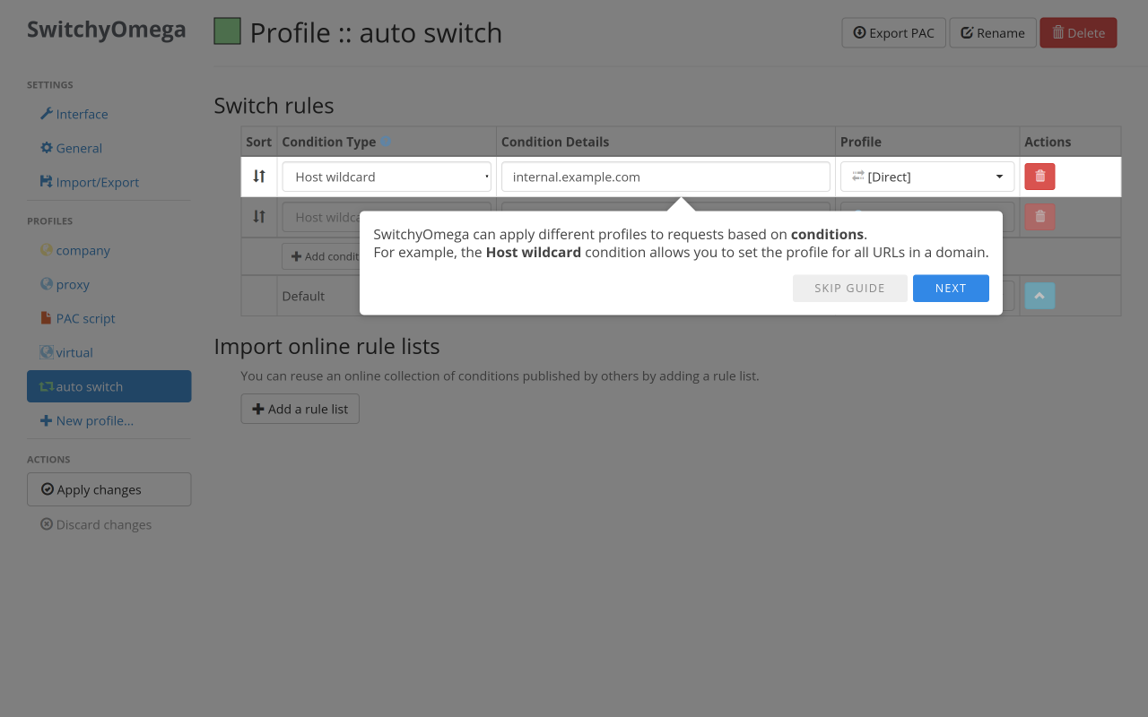 Proxy SwitchyOmega截图1