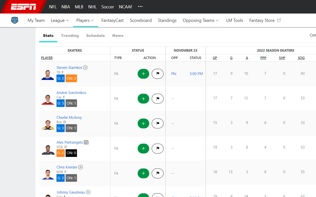 Fantasy Hockey Scheduler截图2