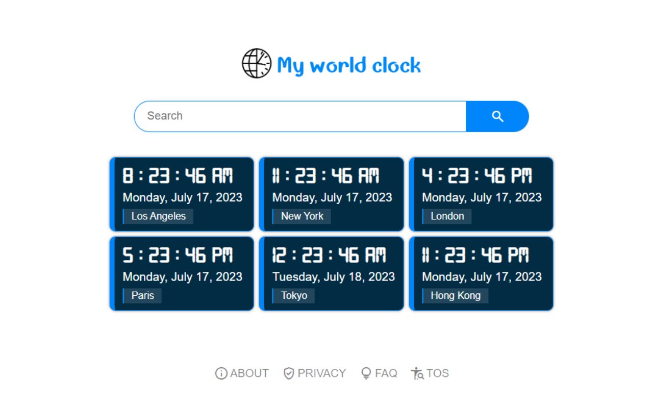 My world clock截图1