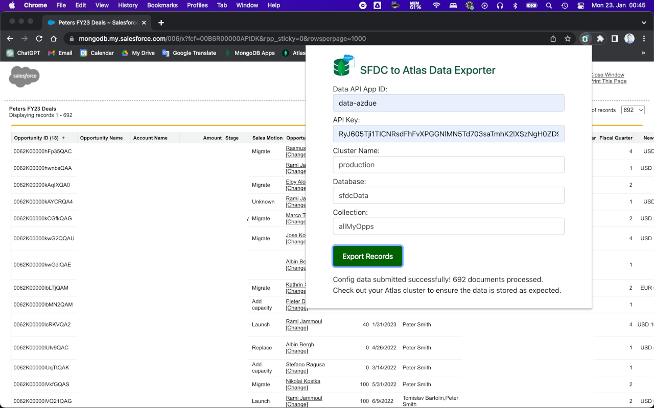 SFDC to Atlas Data Exporter截图1