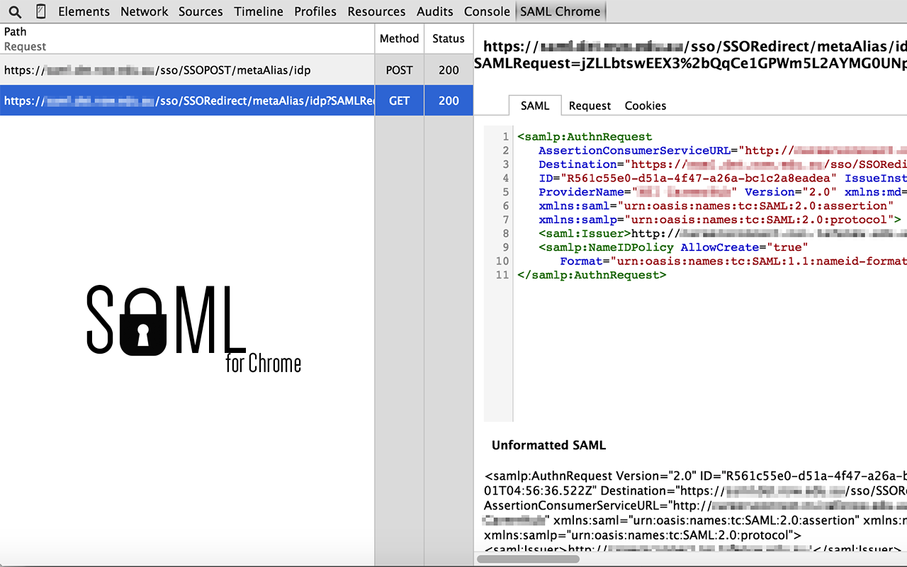SAML Chrome Panel截图1