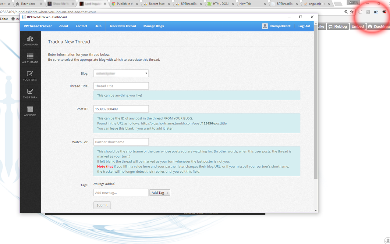 RPThreadTracker QuickAdd截图1