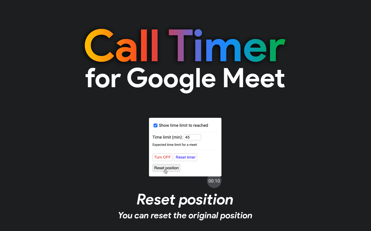 Call Timer for Meet截图2