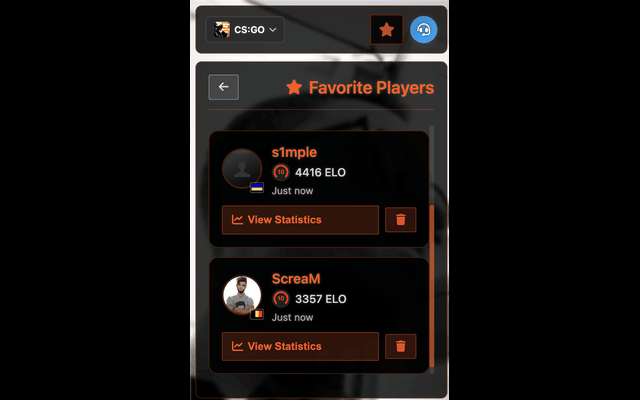 Faceit elo statistics (CS:GO, CS 2)截图1