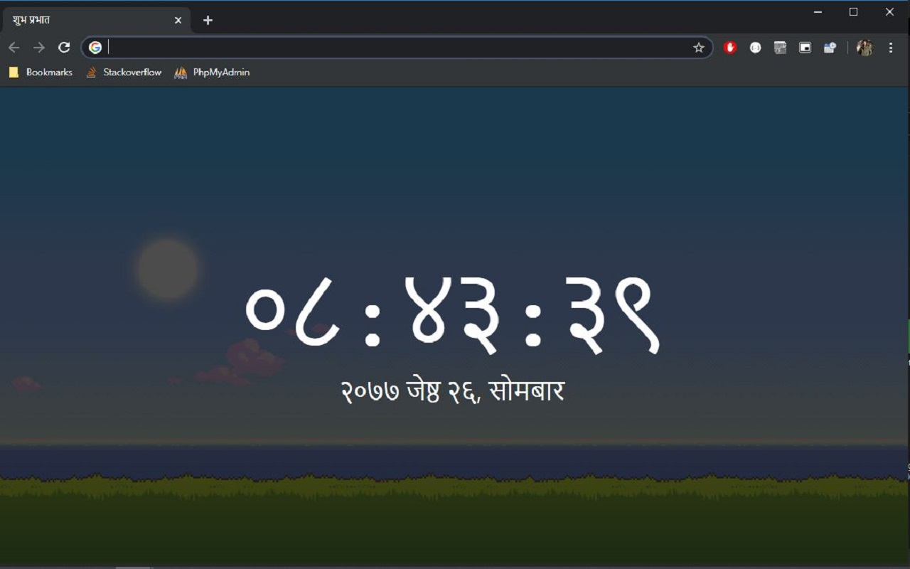 Live Nepali Date Time New Tab截图1