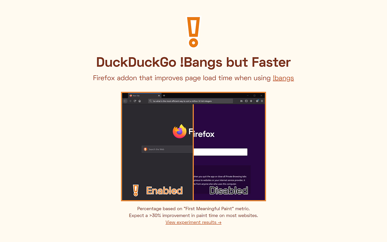 DuckDuckGo !bangs but Faster截图1