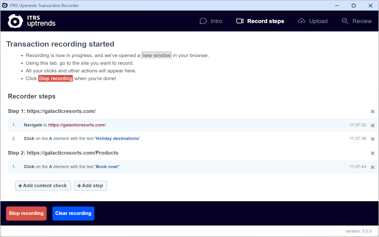 ITRS Uptrends Transaction Recorder截图1