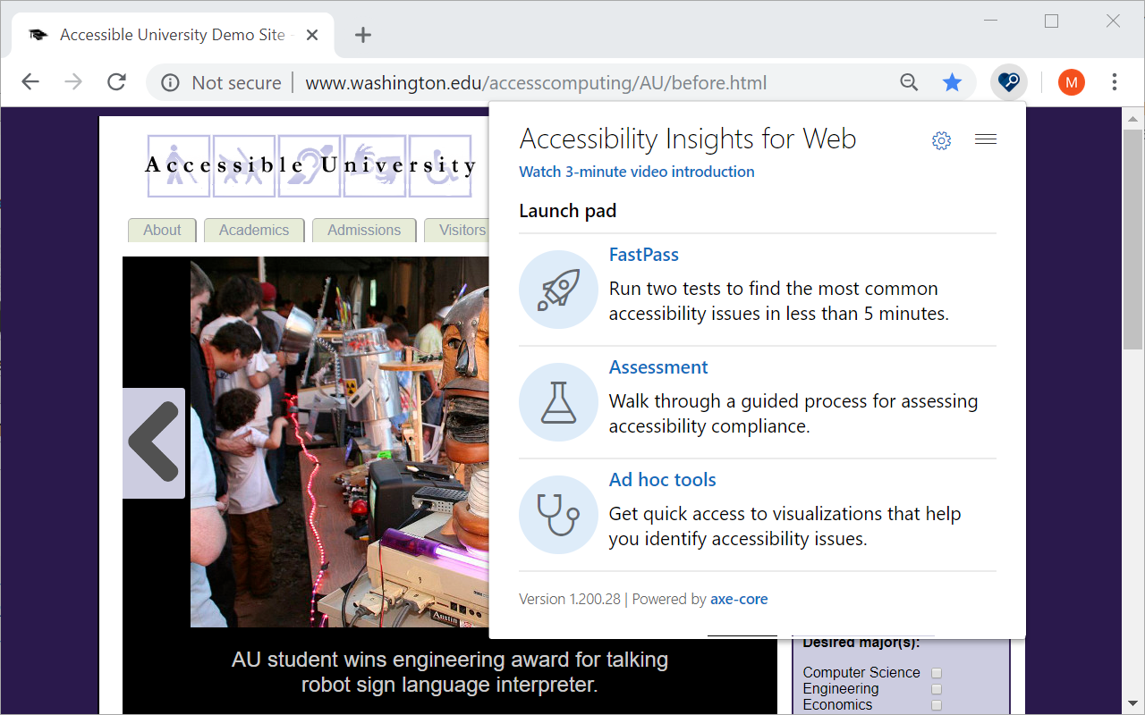 Accessibility Insights for Web截图1