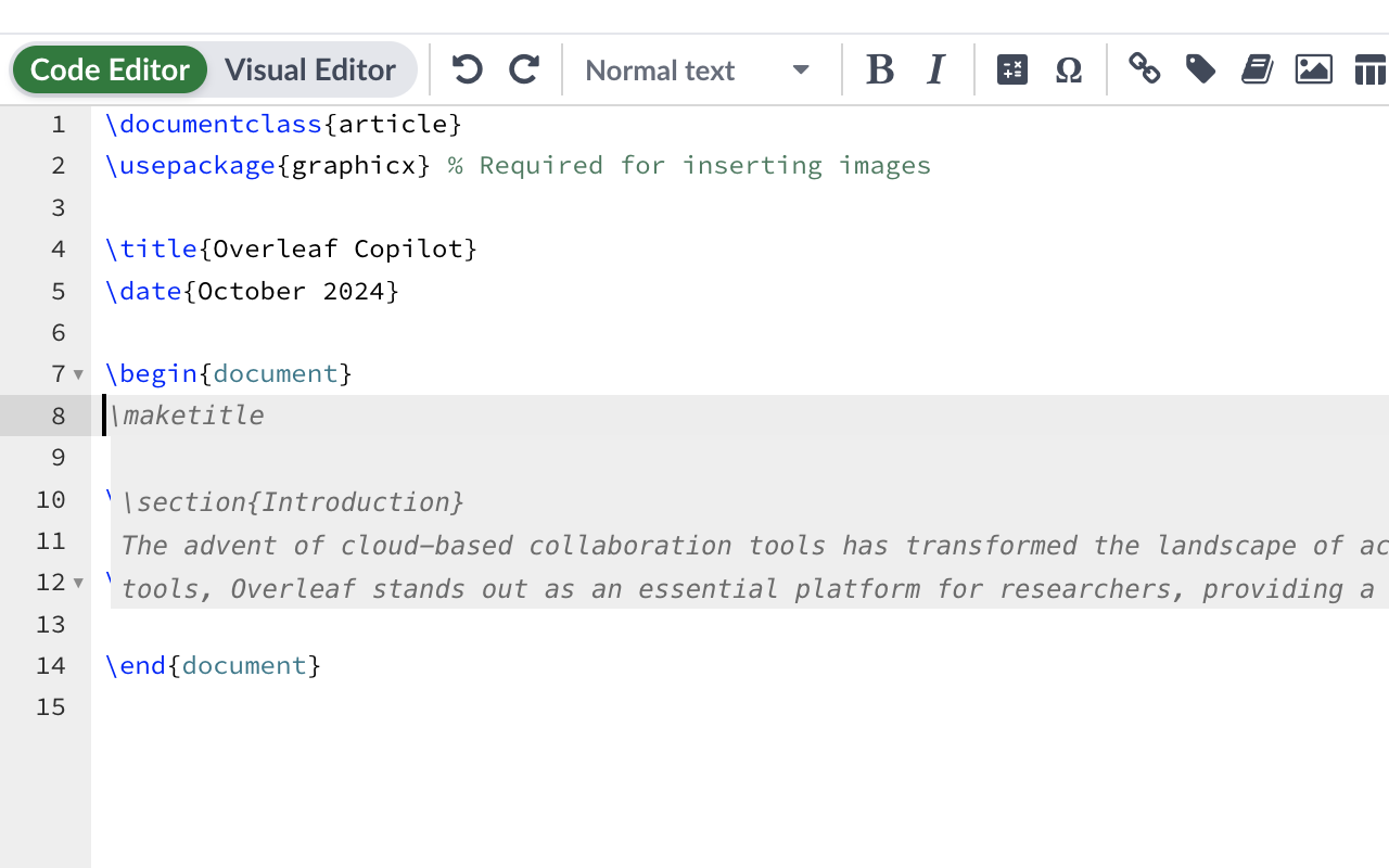 Overleaf Copilot截图4