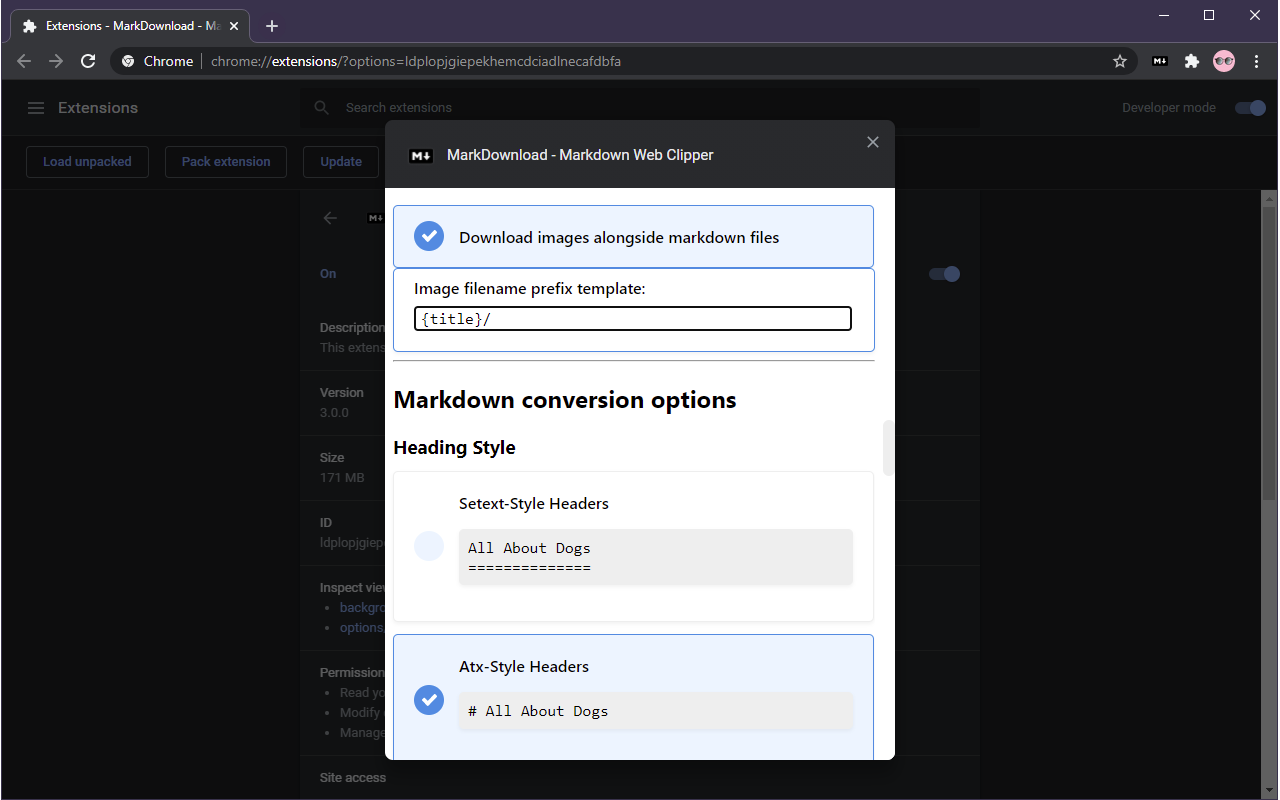 MarkDownload - Markdown Web Clipper截图2