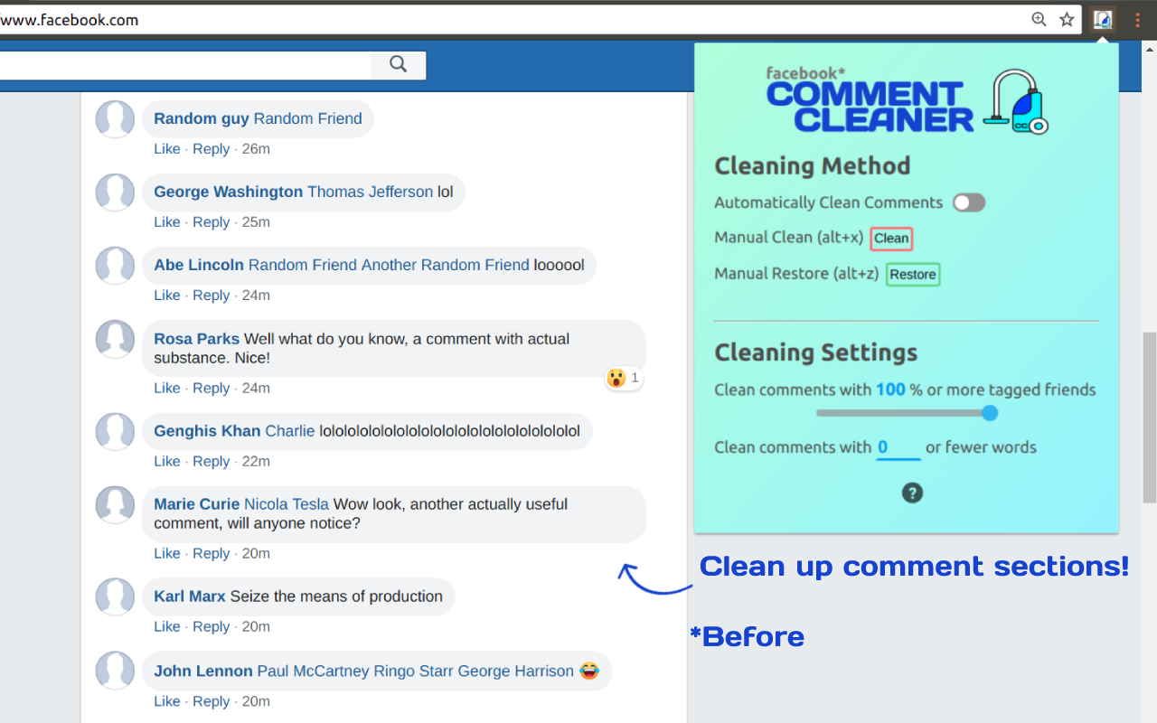Comment Cleaner for Facebook™截图2
