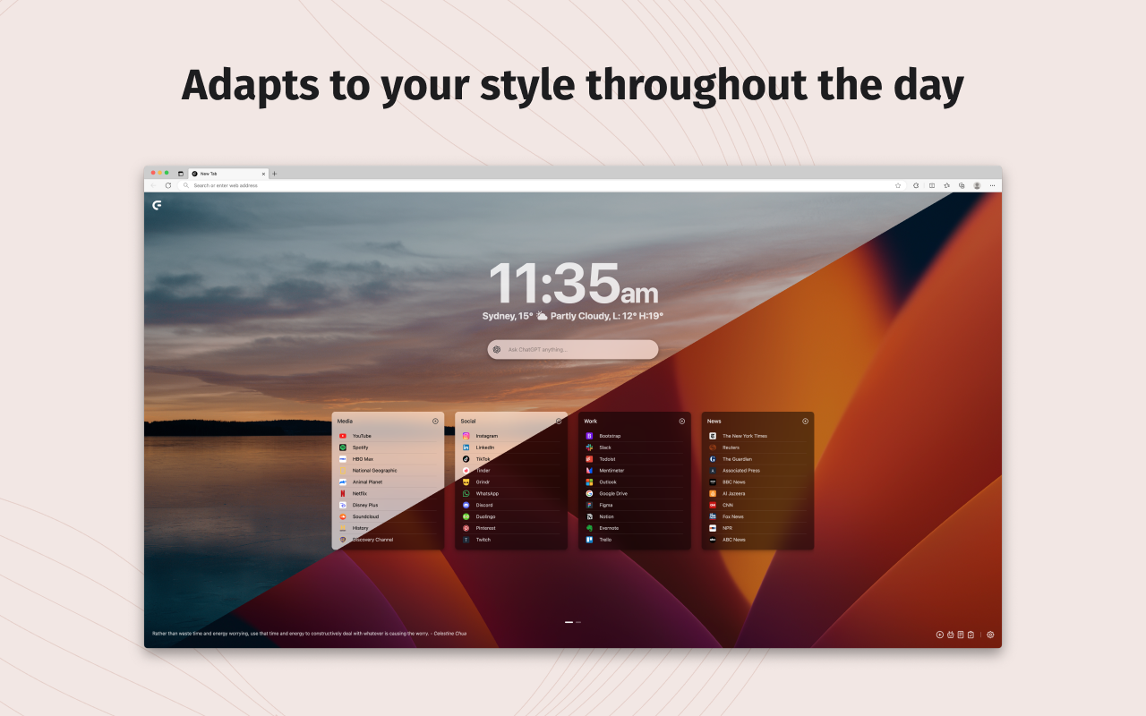 Bookmark Manager & New Tab Dashboard | LinkFolio AI截图5