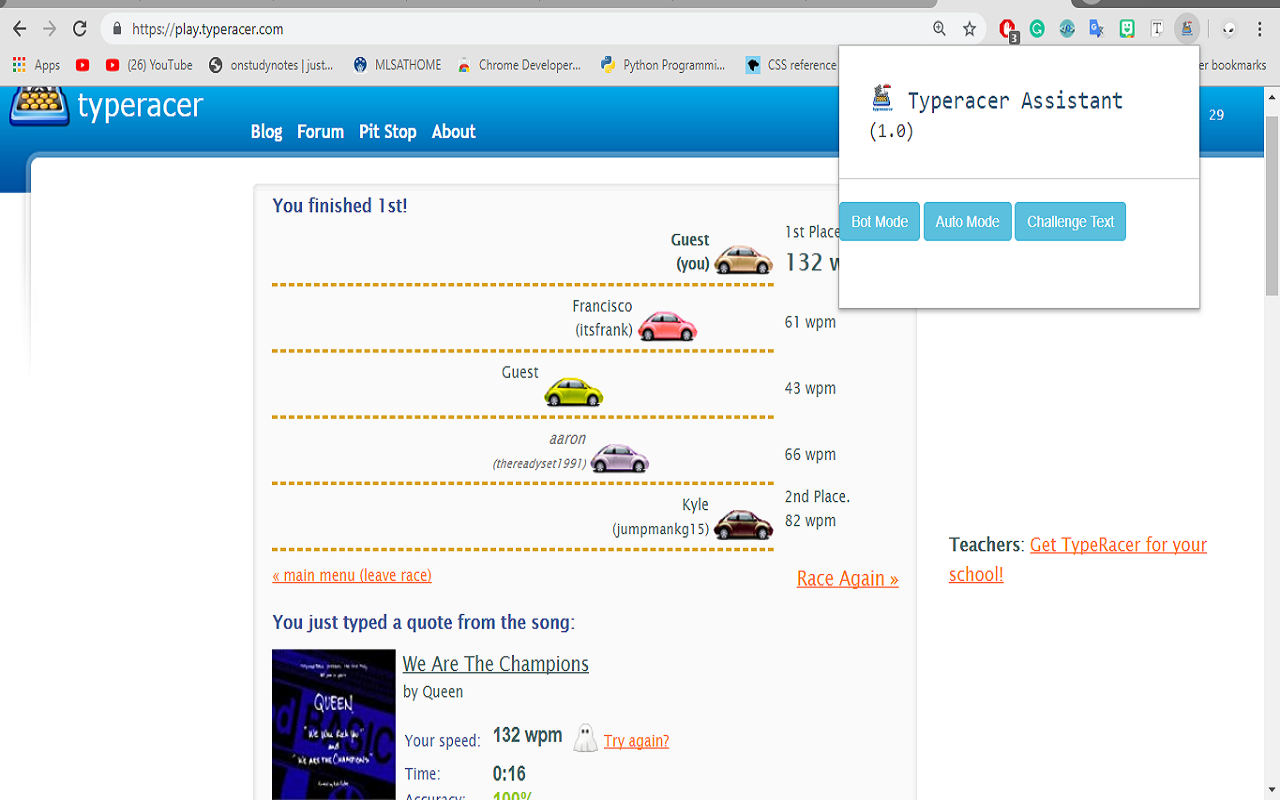 Typeracer Assistant截图1