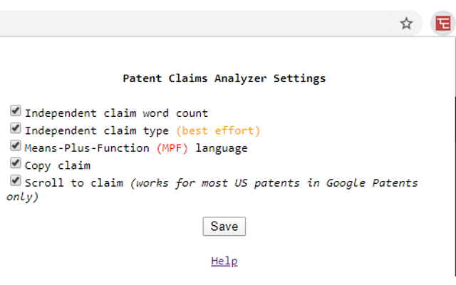 Patent Claims Analzyer截图2