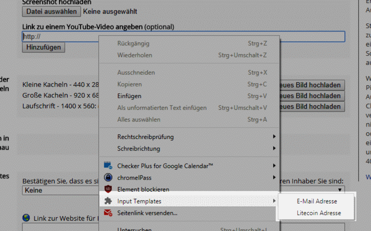Input Templates for Chrome截图2