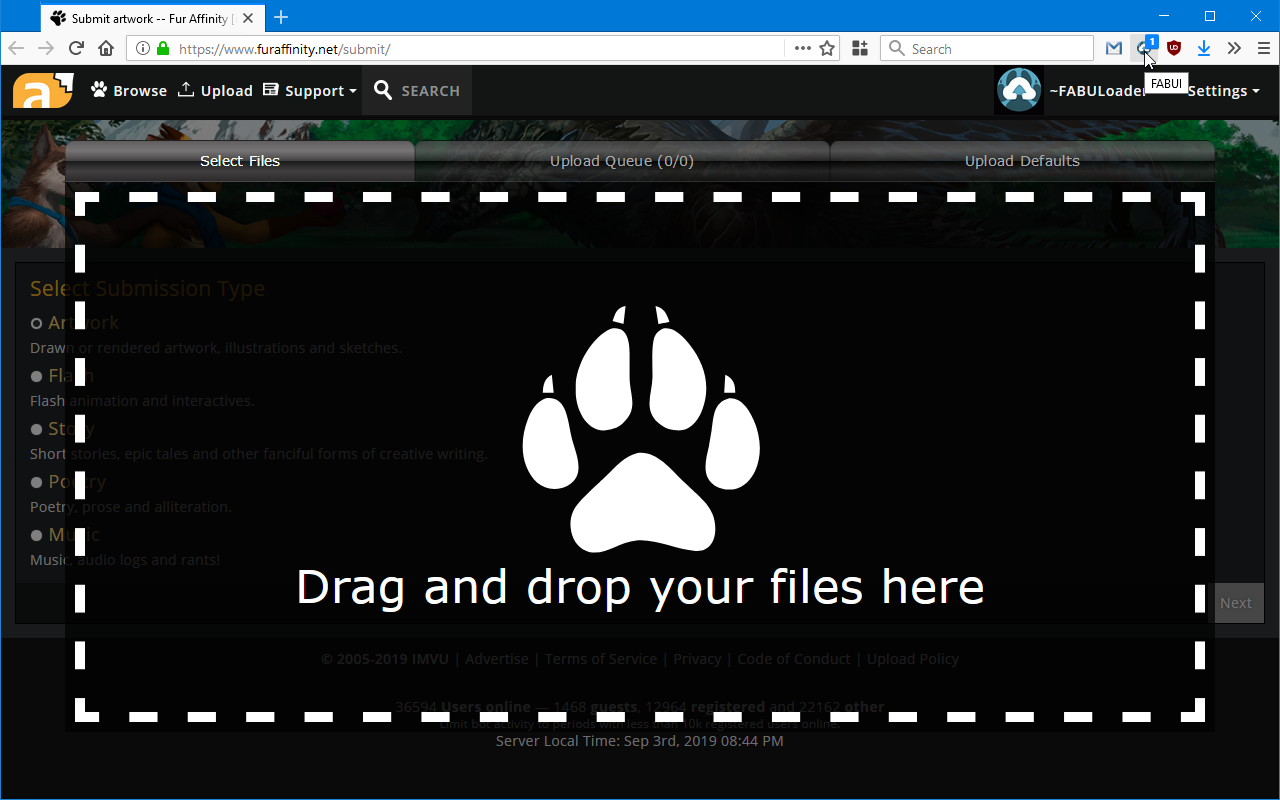 FABUI (FurAffinity Uploader & Notifier)截图3