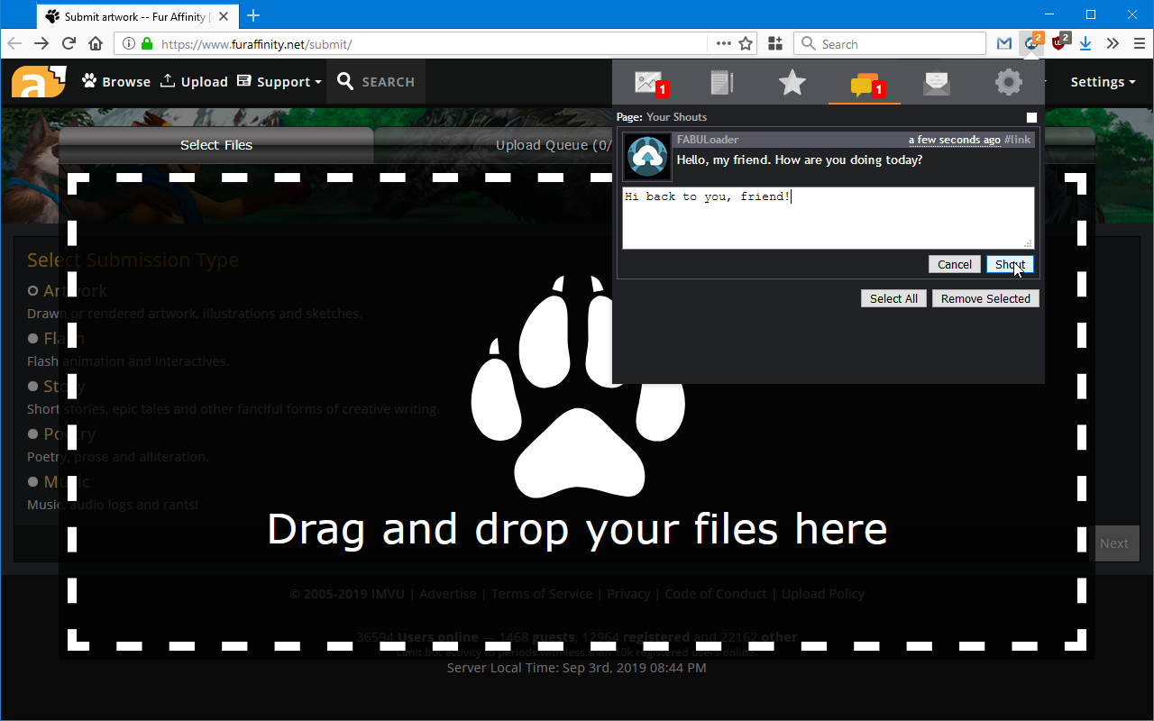 FABUI (FurAffinity Uploader & Notifier)截图4