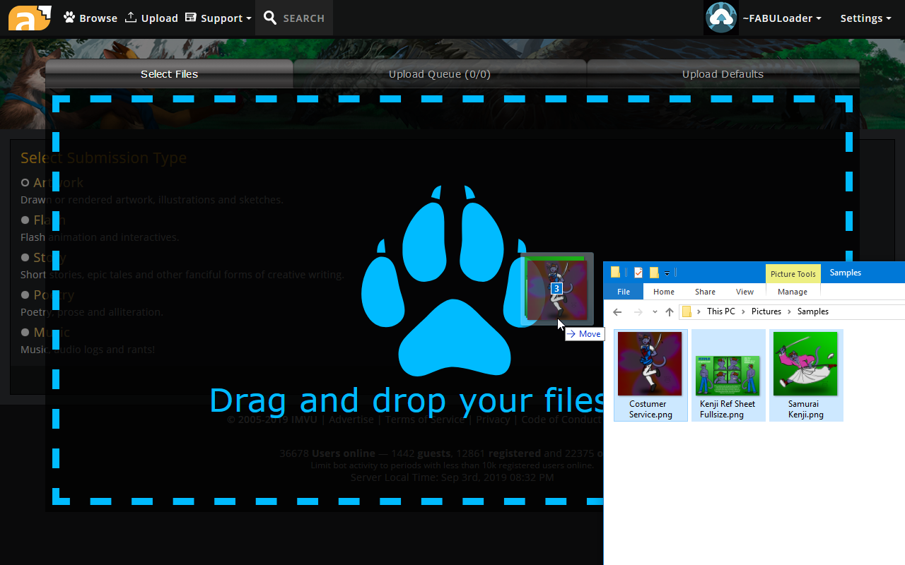 FABUI (FurAffinity Uploader & Notifier)截图5